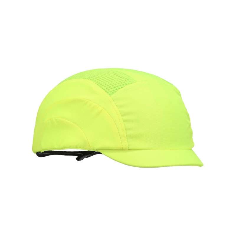 Essentials Baseball Style Bump Cap, with HDPE Liner, Micro 1.00 in Brim, Hi-Vis Yellow, 20 per case