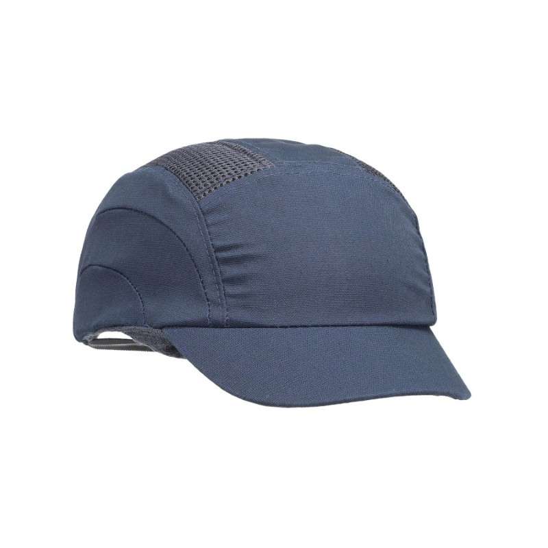 Essentials Baseball Style Bump Cap, with HDPE Liner, Short 2.00 in Brim, Navy, 20 per case