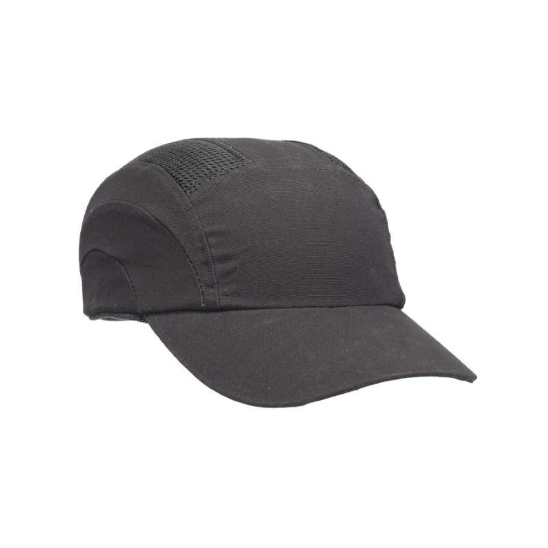 Essentials Baseball Style Bump Cap, with HDPE Liner, Standard 2.75 in Brim, Black, 20 per case