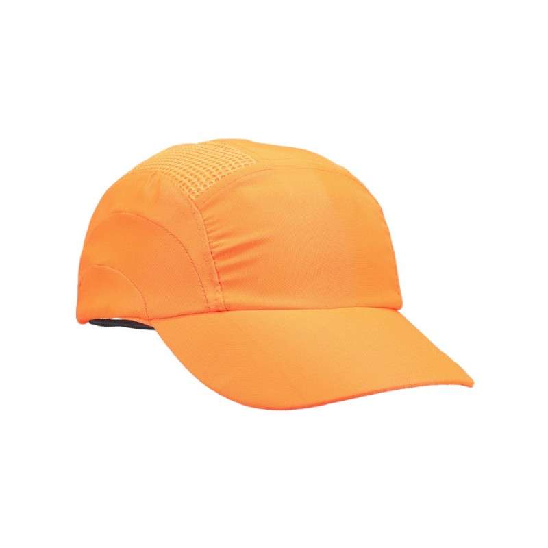 Essentials Baseball Style Bump Cap, with HDPE Liner, Standard 2.75 in Brim, Hi-Vis Orange, 20 per case