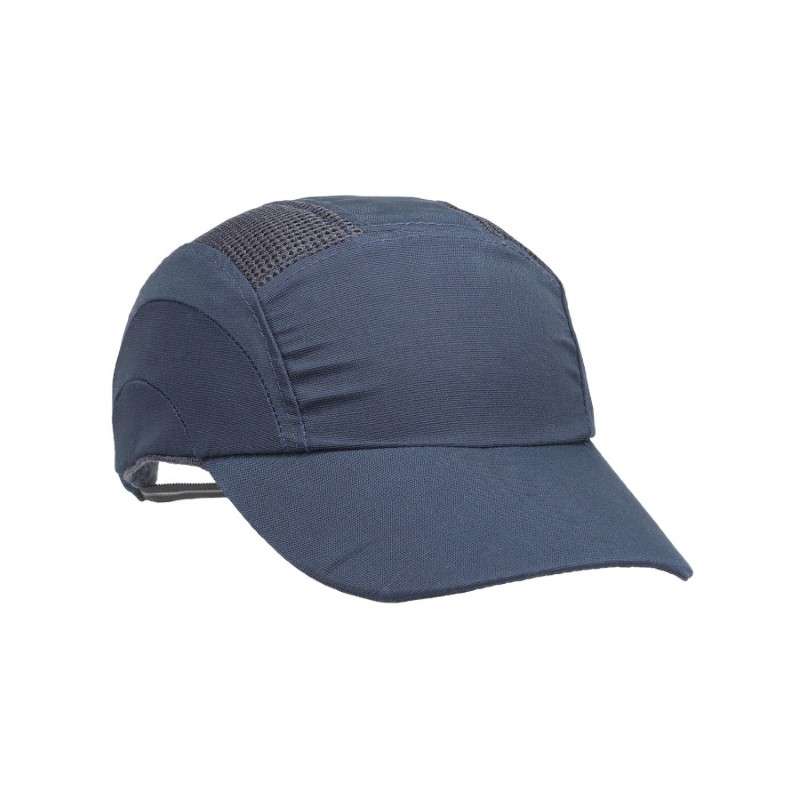 Essentials Baseball Style Bump Cap, with HDPE Liner, Standard 2.75 in Brim, Navy, 20 per case