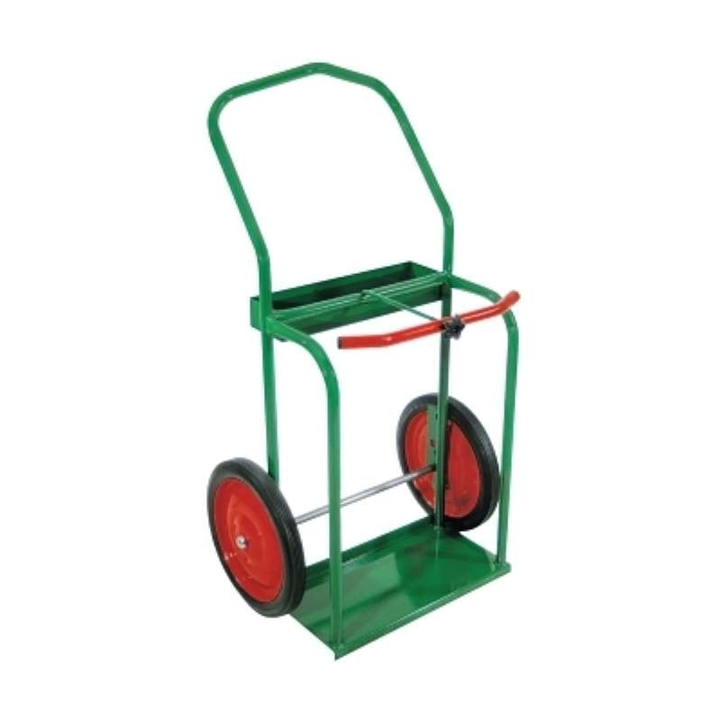 Cart, High-Rail Frame, Dual-Cylinder, 46" H x 25" W, 14" Solid Rubber Wheels