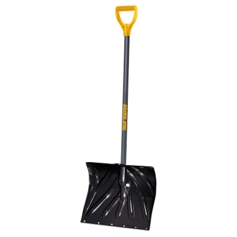 Snow Shovel, Poly Steel Blade, 18"W x 49.5"L, Steel D- Handle