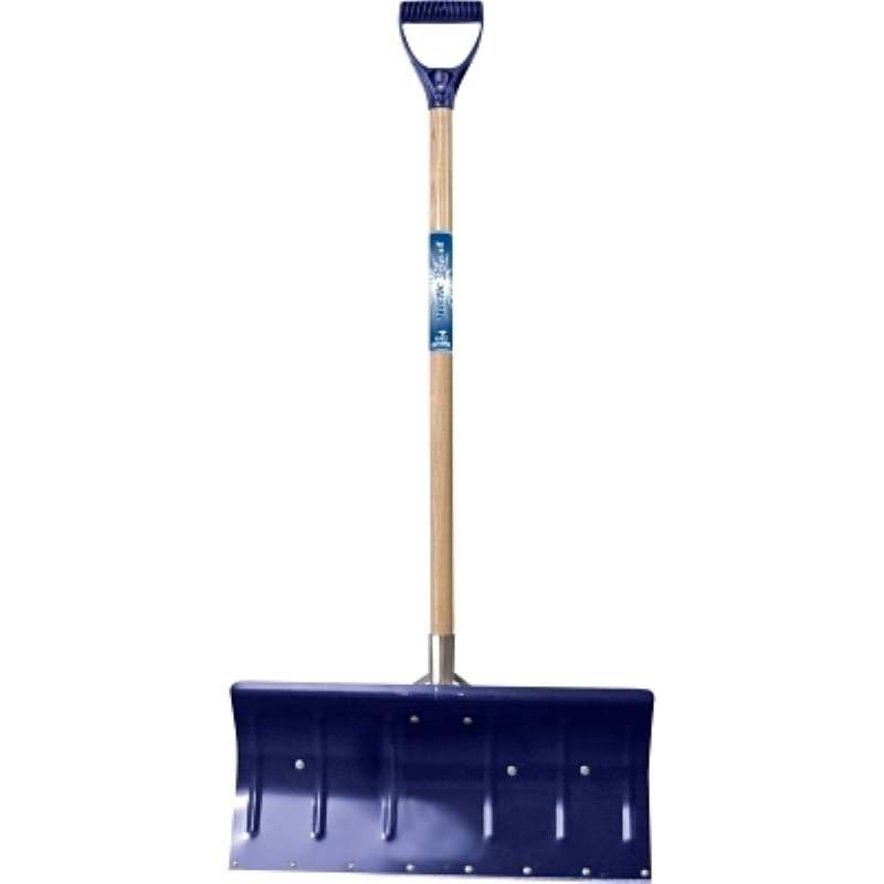 Snow Pusher, Arctic Blast, Aluminum Blade, 24"W x 52"L, Wood D-Grip Handle
