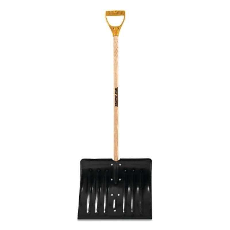 Snow Pusher, Arctic Blast, Aluminum Blade, 18"W x 49.5"L, Wood D-Grip Handle