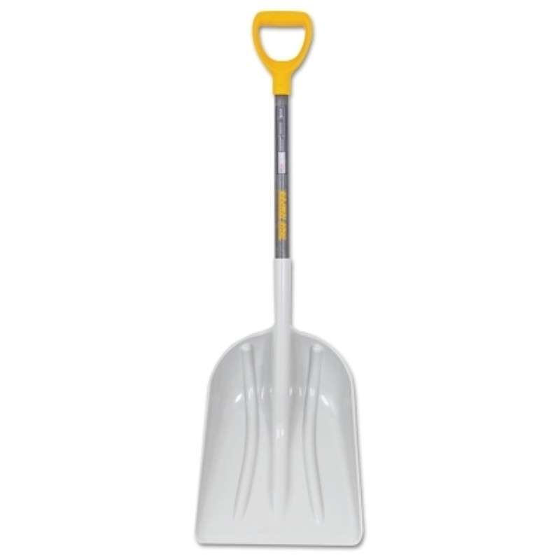 Scoop, Poly, Square Point, 14"W x 46"L, Hardwood D-Grip Handle