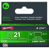 Staples, JT21 Type, 1/4" Length, 1000/Box redirect to product page