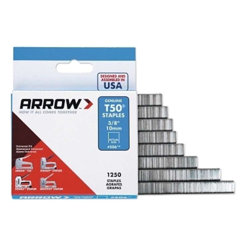 Staples, T50, Heavy-Duty, 3/8" x 3/8", 1250/Package