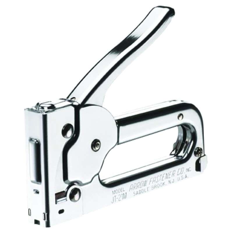 Staple Gun, Junior, Light-Duty, Chrome Finish, 100 Cartride Capacity