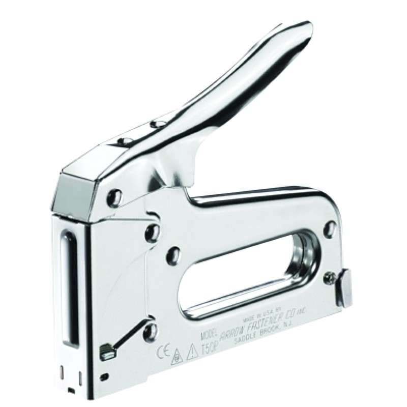 Staple Gun, Heavy-Duty, Chrome Finish, All Steel Construction