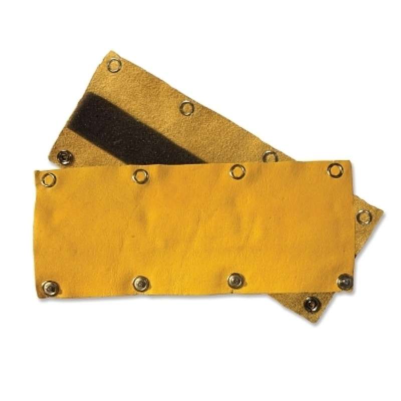 Leather Sweatband, Cowhide, Metal Snaps, Bucktan, 3.75" W x 9" L
