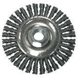 Wheel Brush, Stringer Bead, 4" Dia, 5/8" - 11 Arbor, 0.02", Carbon Steel redirect to product page