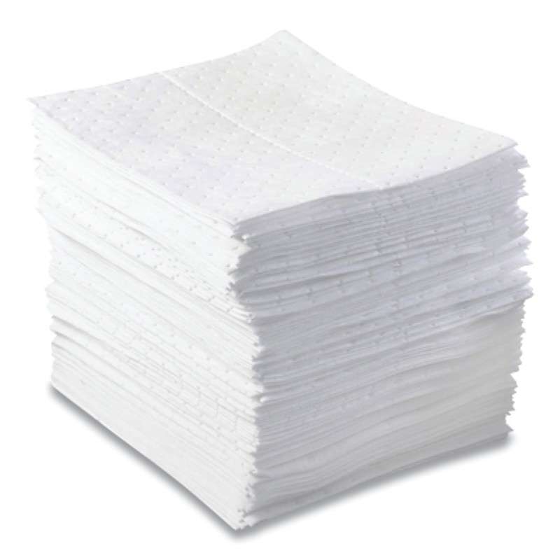 Sorbent Pad, Oil-Only, Heavyweight, Absorbs 20.5gal, 15"x17", 100 Sheets
