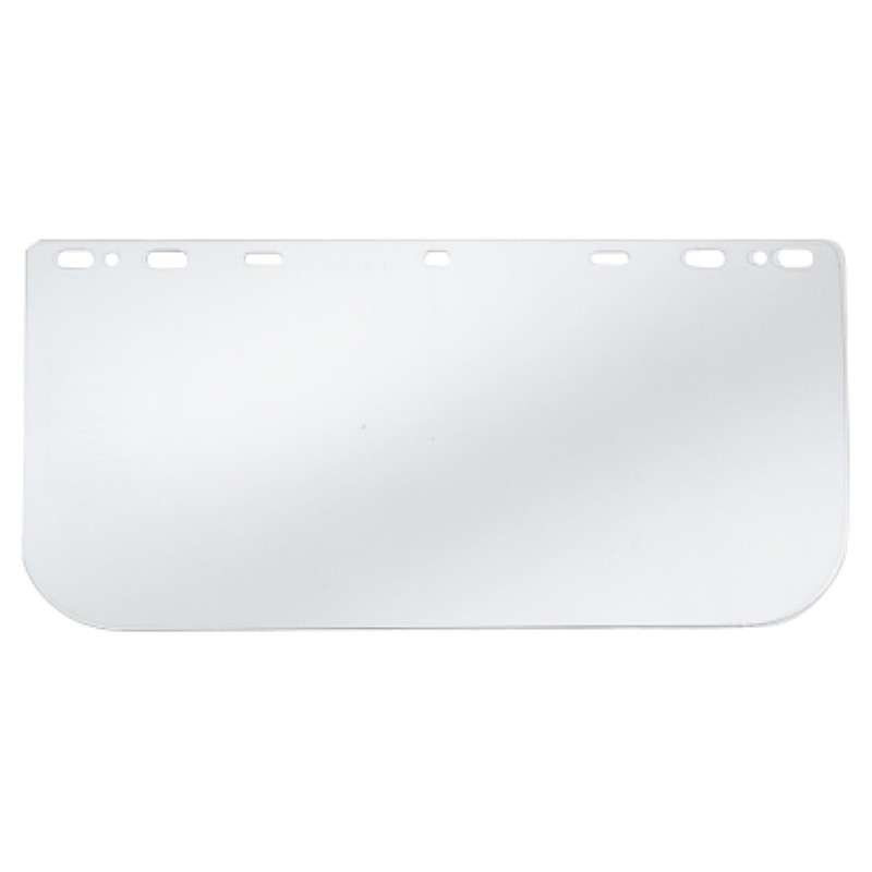 Universal Face Shield, 8" x 16", Impact Resistant, Polycarbonate, Clear