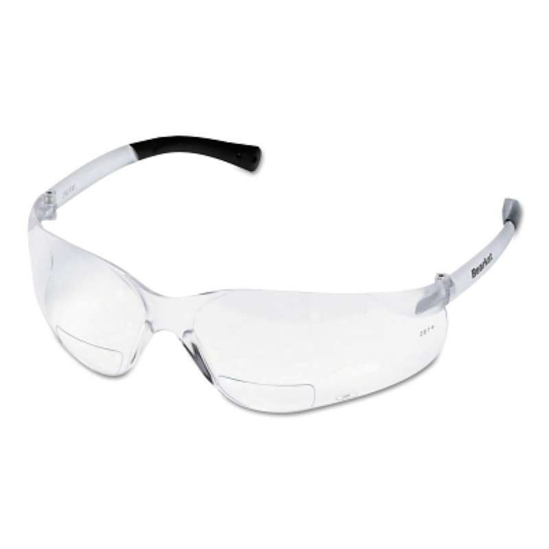 Safety Glasses, BearKat, Duramass Hard Coat, Polycarbonate, Magnifier 2.5 Clear, Large