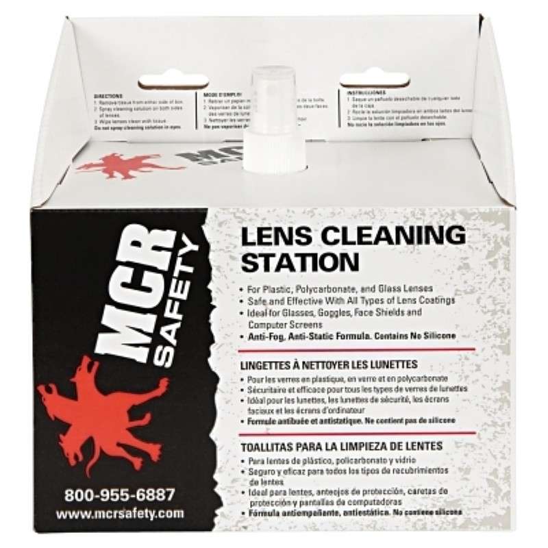 Lens Cleaning Station, Disposable, 8 Ounce CS in Pump Bottle, 2 Boxes of 300 Tissues