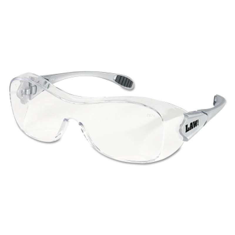 Safety Glasses, Law OTG, UV-AF Anti-Fog, Polycarbonate, Nylon, Clear