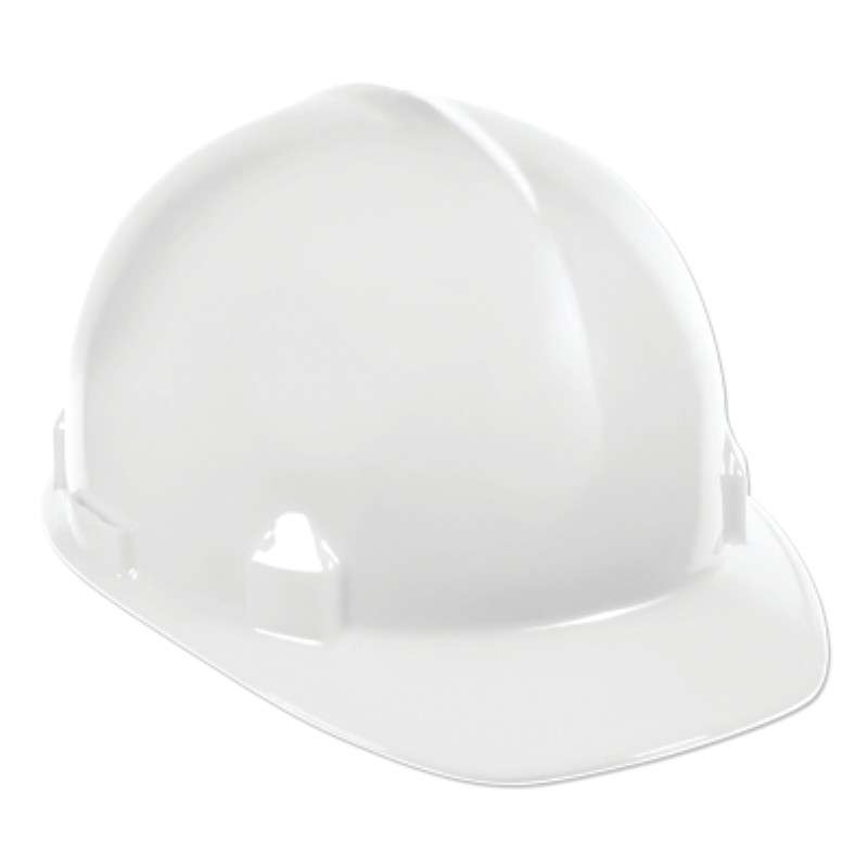 Hard Hat, 4-point Ratchet, Front Brim, White, SC-6 Series