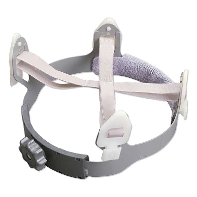 Head Hugger Suspension, 4-point Ratchet, Cap-Style, Nylon Strap, Gray