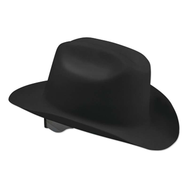 Hardhat, Western Outlaw, Cowboy-Style, Foam-Backed Absorbent, Black
