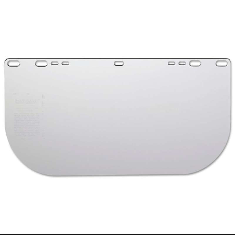 Face Shield Window, PETG, Shape E, 8 x 15.5 x 0.040", Unbound, Clear
