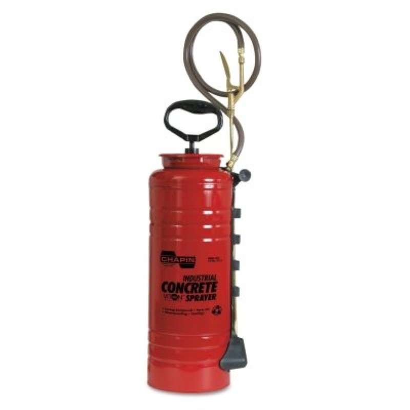 Pump Sprayer, Industrial, Concrete Metal, 3.5 Gal, 40-60 PSI, 24" Wand, 48" Hose
