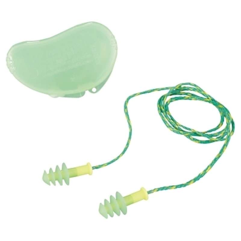 Ear Plug, Reusable, TPE, Corded, Green, Small, Fusion Series