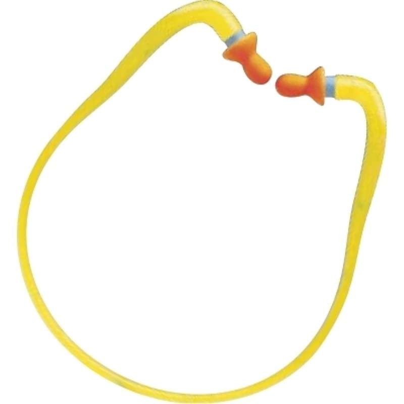 Ear Plug, Banded, Polypropylene Vinyl, Aural, Corded, Orange, One Size