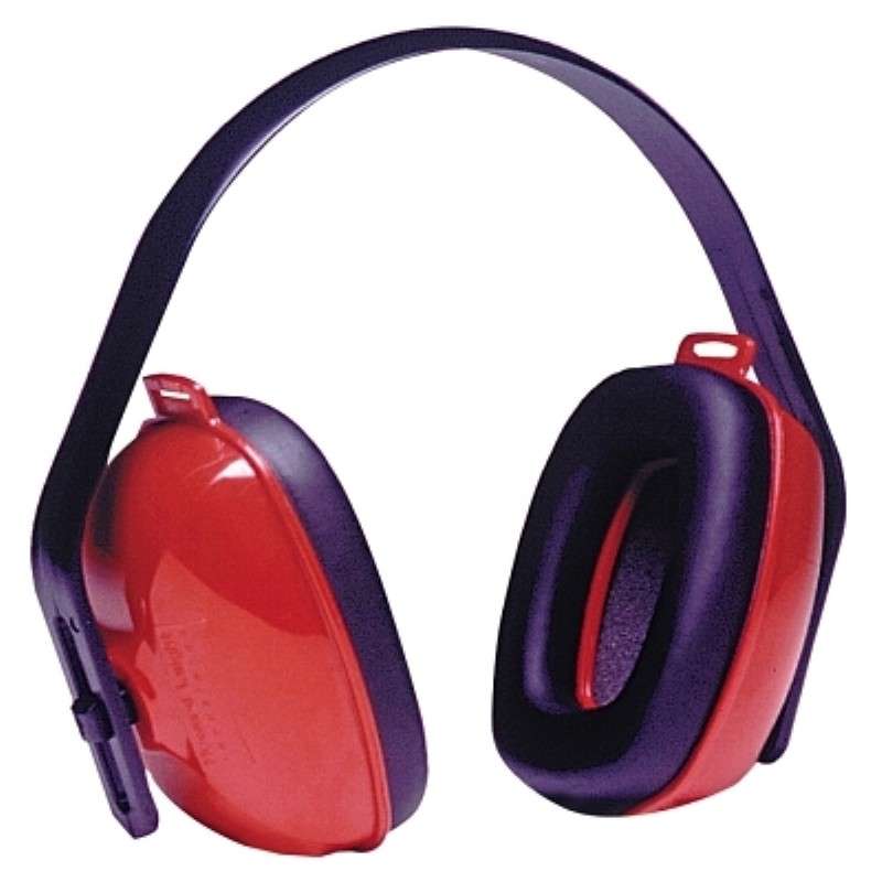 Ear Muff, Headband, Dielectric Passive, Multi-Position, Red, One Size