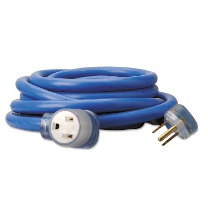 Welding Extension Cord, 25', 8/3 AWG, STW, NEMA 6-50R/6-50P, 125V, Blue, 2/Pkg