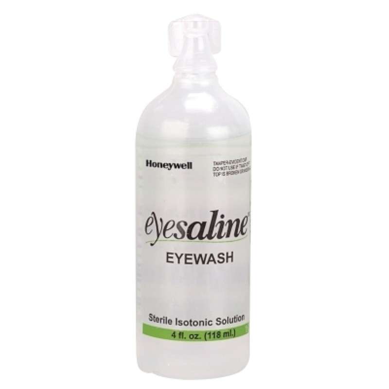 Eye Wash, Eyesaline, Sterile Solution, Portable, White, 4 oz, Bottle, 24/Case