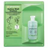 Eye Wash, Eyesaline, Sterile, Wall Station, Green/Clear, 16 oz, Single Bottle, 8/Case redirect to product page