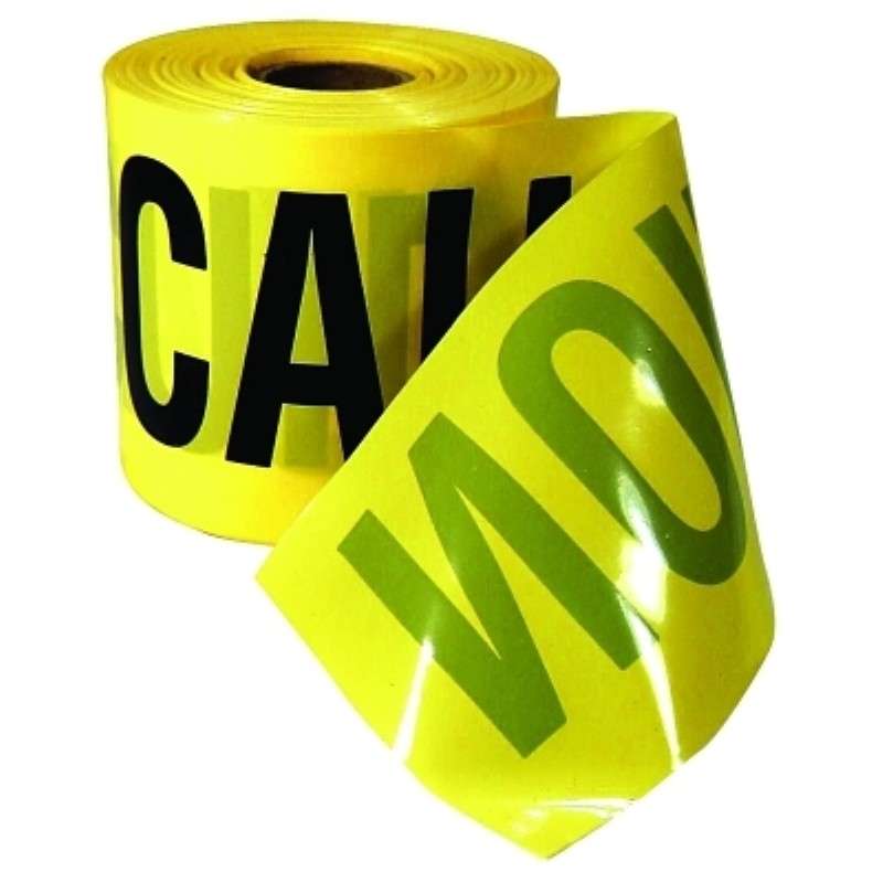 Standard Barricade Tape, "Caution/Cuidado", Yellow/Black, 3" W x 1000' L