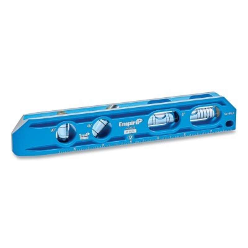 Torpedo Level, Die Cast, 4 Vials, 8", True Blue Series