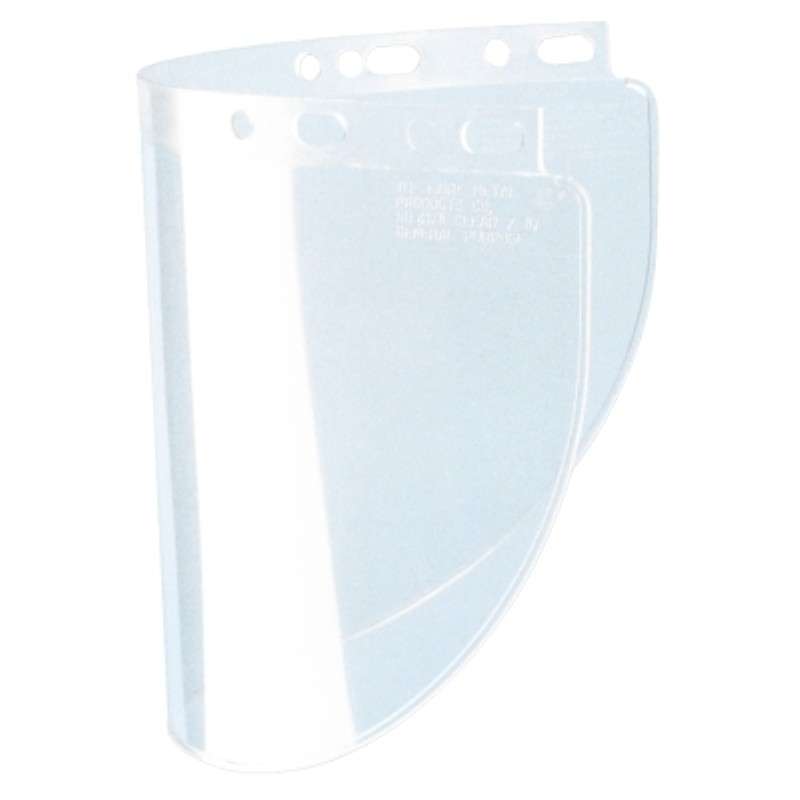 Safety Visor, Wide View, Clear, 0.060" Thickness, 16-1/2" W x 8" H