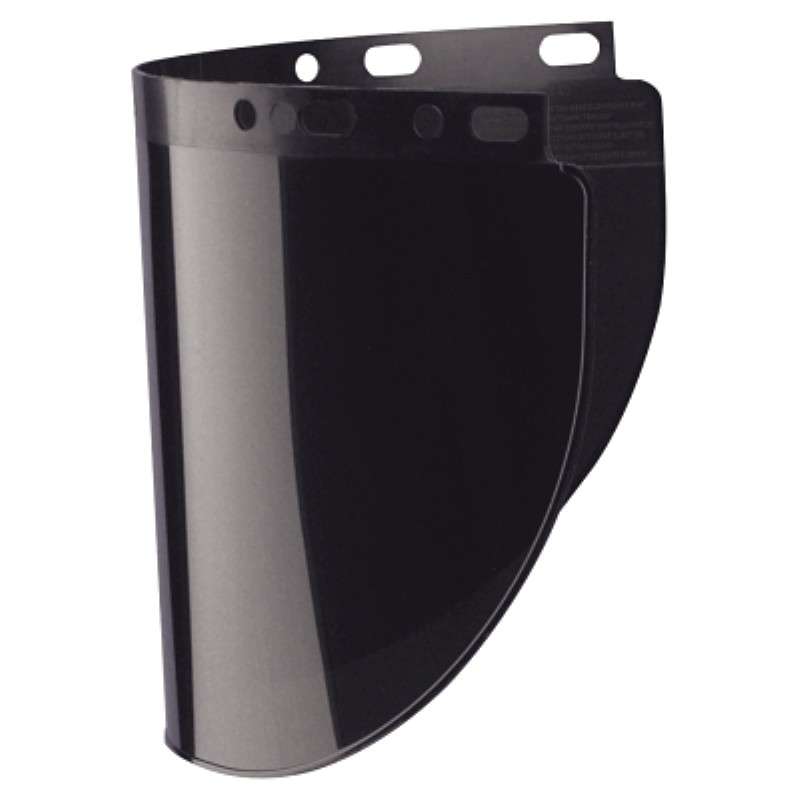 Safety Visor, Wide View, Dark Green, Shade 5, 0.060", 16-1/2" W x 8" H