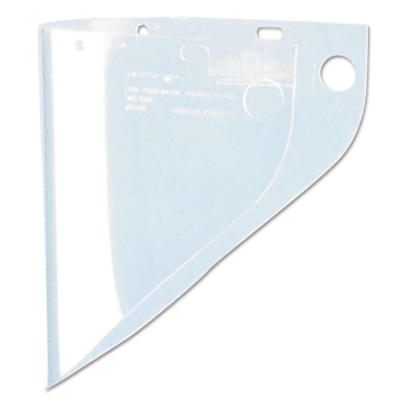 Safety Visor, Extended View, Uncoated, Clear, 0.060", 19" W x 9-3/4" H