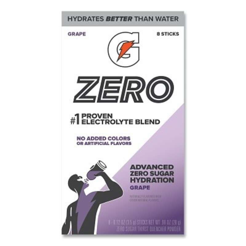 Powder Stick, G Zero Thirst Quencher, 1.23 oz, 20 fl oz Yield, Grape