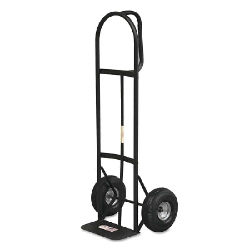 Hand Truck, D-Handle, 10 In Pneumatic Tires, Steel Frame, Industrial Material Handling