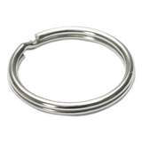 ID Split Key Ring, 1" Inner Diameter, Spring Tempered Steel, Metal redirect to product page