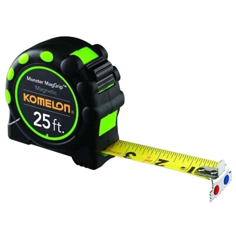 Tape Measure, 1" x 25', Nylon Coated Steel Blade, MagGrip Pro Series