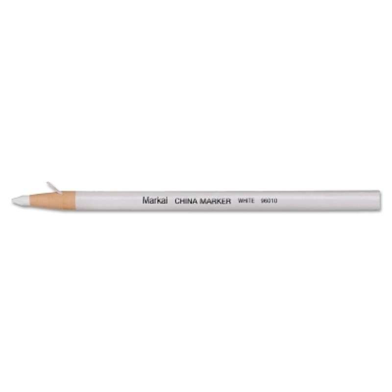 China Markers, Paper-Wrapped, White, Pack of 12