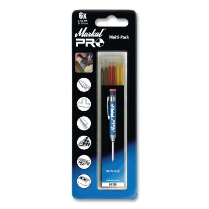 General Purpose Refills, Pro, For Markal Pro Holder, Multi-Pack, Pack of 6