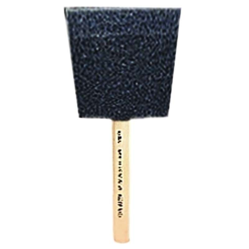 Foam Brush, 1", Sturdy Wood Peg Handle, High Density Closed Cell Foam