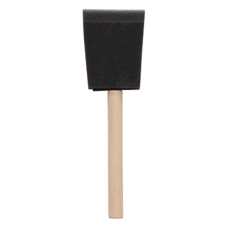 Foam Brush, 2", Sturdy Wood Peg Handle, High Density Closed Cell Foam