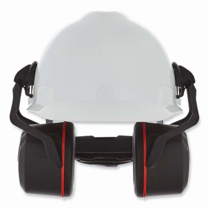 Earmuff, V-Gard, Helmet-Mounted, Hearing Protection, High, 31 NRR, Black/Red