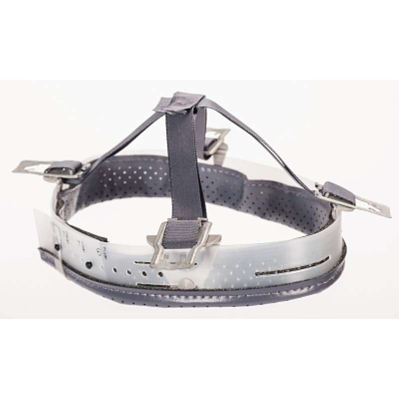 Hat Suspension, Fixed-Crown, Skullgard Cap, Hard Hat, 4-Point System, Gray