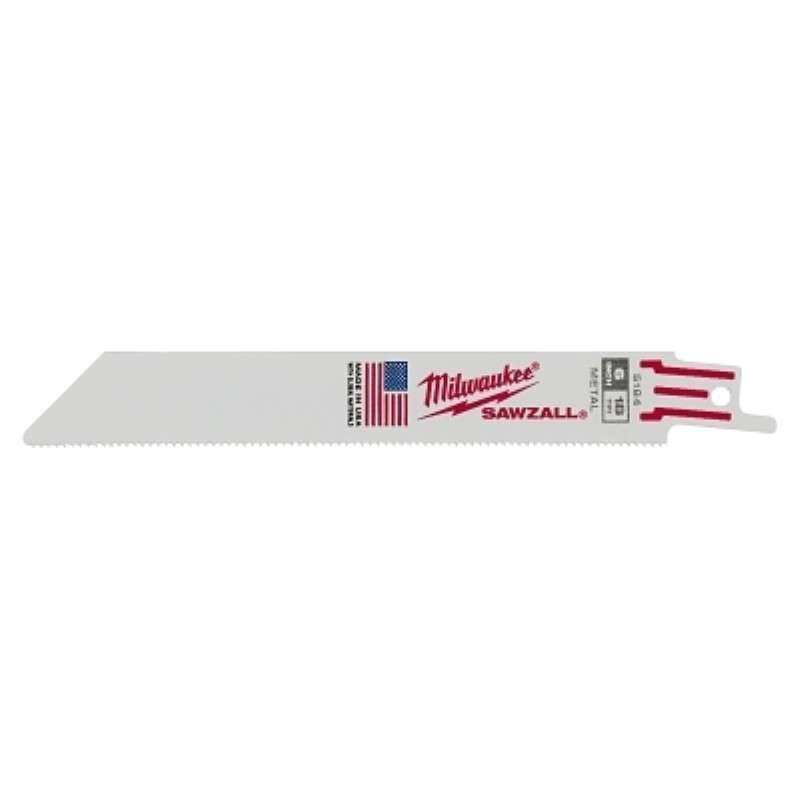Blade, SAWZALL, 6" OAL, Standard, For Medium Metal, 18 TPI, 5 EA/Pkg