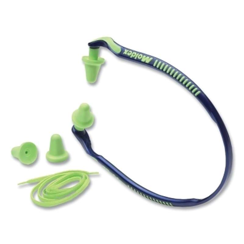 Banded Hearing Protector, Jazz Band, Tapered, 25 dB NRR, Bright Green, 50/Case