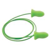 Disposable Earplugs, Meteors, Corded, 33 dB NRR, Green, 100 Pairs/Box redirect to product page